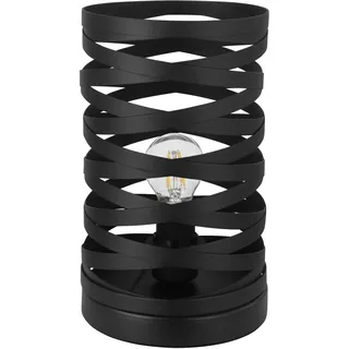 EGLO Tischlampe Cremella, 1 flammige Tischleuchte vintage, industrial, Nachttischlampe aus Metall in Schwarz, Wohnzimmerlampe, Lampe mit Schalter, E27 Fassung