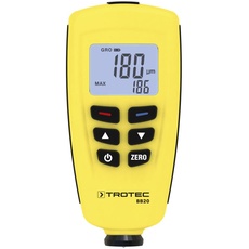TROTEC Lackmessgerät BB20 – Lackschichten Messgerät für Auto – Messbereich 0 bis 1.250 μm, Speicher für 400 Messwerte, USB