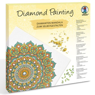 Ursus Diamond Painting Mandala Set 7", mit / orange / gelb