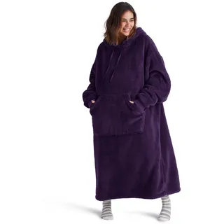 BEDSURE Hoodie Decke mit Ärmeln - Kuschelpullover als Geschenke für Frauen - Tragbare Decke zum Anziehen Erwachsene Kuscheldecke mit Ärmeln Weihnachtsgeschenke für Frauen Herren Männer, Lila 129x75