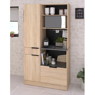 Parisot Buffet "Fumay" Eiche und Beton grau Küche Buffetschrank 100 x 186 cm