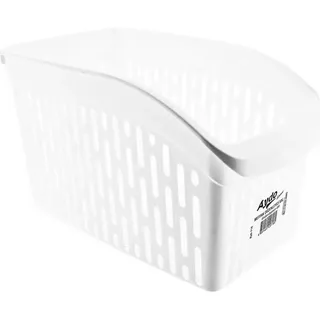 Vielseitiger Lebensmittelaufbewahrungsbox Küchen Orgnizer in Weiß aus Kunststoff 25x15x18 cm