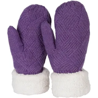 Stylebreaker Strickhandschuhe Fäustlinge lila 1 Stk.