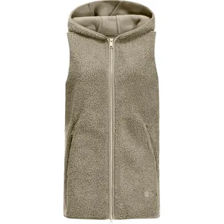 Jack Wolfskin Damen High Curl Long Weste (Größe M, beige)