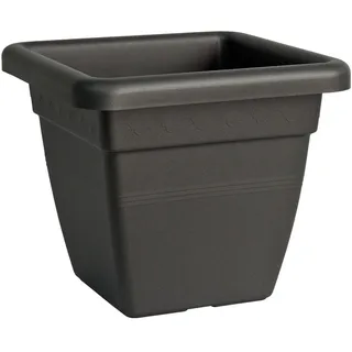 Pflanzentopf , Anthrazit , Kunststoff , quadratisch , 46x40x46 cm , Dekoration, Blumen & Blumentöpfe, Übertöpfe