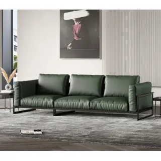 Sofagarnitur 3+2 Sitzer Hocker Couch Polster Garnitur Sofa Garnituren Couchen - Grün