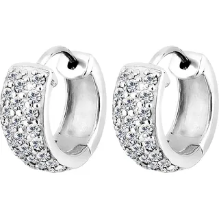 Elli Ohrringe Damen Creolen Filigran Funkelnd mit Kristalle in 925 Sterling Silber