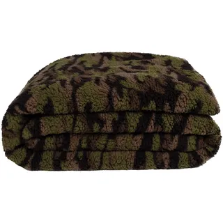 'zoeppritz since 1828' Camouflage Decke Doubleface Kunstfell Kuscheldecke Flauschige und luxuriöse Fellimitat-Decke mit Baumwoll Innenseite - 140x190 cm 670 Forest 110370-670