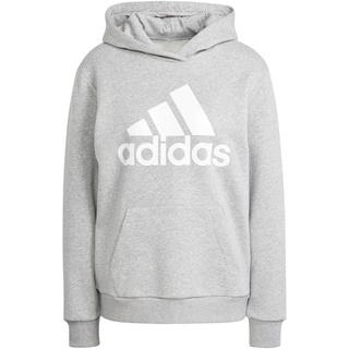 Adidas Essentials Logo Boyfriend Hoodie Medium Grey Heather / White S