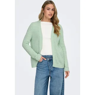 Strickjacke ONLY "ONLGEENA LS OPEN CARDIGAN KNT", Damen, Gr. S, subtle grün, Strick, Obermaterial: 65% Polyacryl, 35% Polyamid, unifarben, V-Ausschnitt, Strickjacken Strickjacke