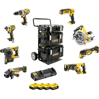 DeWalt Pack 8 Premium XR 18V-Werkzeuge (4x5,0Ah) mit Koffern
