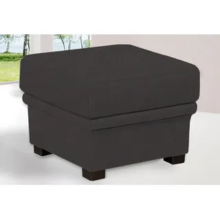 sit&more Polsterhocker Savona Kunstleder 58 x 45 x 58 cm Schwarz