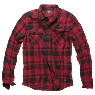 Vintage Industries Austin, Hemd - Rot/Schwarz - S