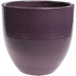 Pflanztopf , Lila , Keramik , rund , 23 cm , Dekoration, Blumen & Blumentöpfe, Übertöpfe