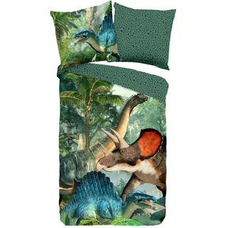 Good Morning Jurassic Grün 135 x 200 cm + 80 x 80 cm