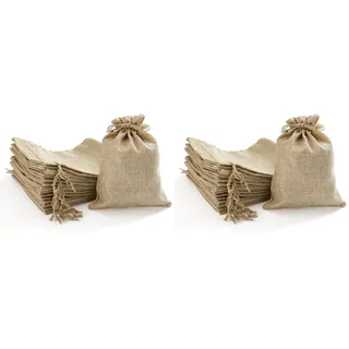 Homealexa 24 Stücke Jutebeutel Jutesäckchen Jute Beutel 15 x 20 cm Säcke für Adventskalender Tüten Schmuck Gastgeschenke und DlY Handwerk,Jutesack,Stoffbeutel zum Befüllen Weihnachten (Packung mit 2)