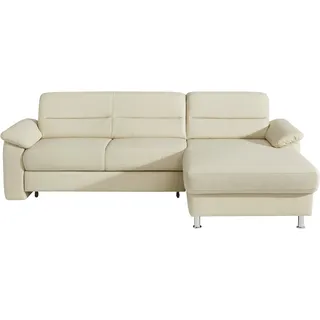 sit&more Ecksofa »Ascara L-Form« inklusive Boxspring/Federkern-Polsterung, wahlweise mit Bettfunktion, beige