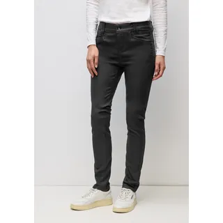 STREET ONE Slim Fit Coated Hose Schwarz 44