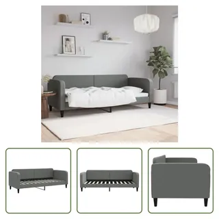 The Living Store Tagesbett Dunkelgrau 80x200 cm Stoff - Grau