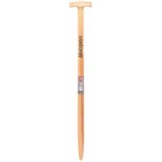 IDEAL 650-11101 Spatenstiel für Gärtner, Esche-T-Stiel, lackiert, Qualität 1A, 85 cm, natur