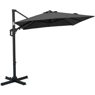 Gardissimo DAVID Alu Ampelschirm 210x210cm Pendelschirm UV50+ anthrazit