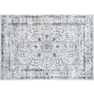 tectake Teppich Vintage Design Aliya, rutschfeste Unterseite, grau , Grau , Textil , Quadratisch , 240x340 cm , Teppiche und Böden, Teppiche, Fleckerlteppiche