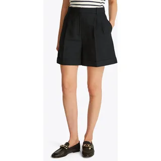 Tommy Hilfiger Shorts »LINEN MIX PLEATED SHORT« mit Falten,kühlendes Premium Leinen, schwarz,