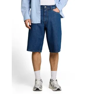 Jeansshorts TOM TAILOR DENIM, Herren, Gr. XL, N-Gr, blau (clean schwarz stone blau denim), Denim/Jeans, Obermaterial: 100% Baumwolle. Futter: 100% Baumwolle, Jeans Jeansshorts, aus Baumwolle, mit Gürtelschlaufen