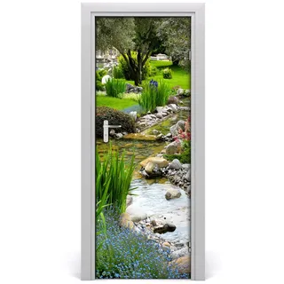 Tulup Türaufkleber 75x205 cm Dekorativ für Türen , Grün , Kunststoff , Rechteckig , 75x205x0.01 cm , Tapeten & Wandverkleidungen, Wandtattoos & Sticker