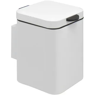 bremermann Wand-Kosmetikeimer 3 Liter, weiß , Weiß , Metall , 16x24x23 cm , Badaccessoires, Abfalleimer