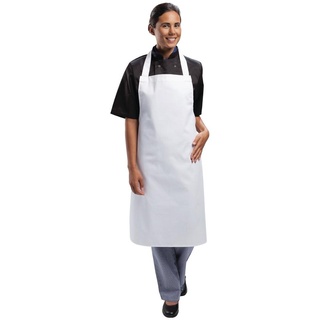 Whites Chefs Apparel A521 Lätzchen Schürze, 100%, 71,1 x 96,5 cm weiß