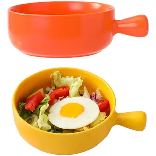 XineYuor Suppentassen mit Henkel,2PCS Suppenschalen Keramik,Suppenschüsseln,Suppenschalen,Bouillontassen,Müslischüsseln,Geeignet Für Rindereintopf,Fruchtsalat,Haferflocken,Mikrowellen Ofenfest (B)