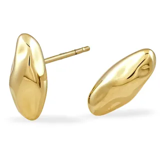 Paar Ohrstecker COPENHAGEN STUDIOS "Schmuck Geschenk Edelstahl Ohrring Organics", gelbgoldfarben, Ohrringe, Damen, Edelstahl, Paar Ohrstecker