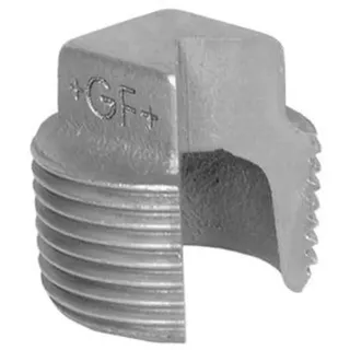 +GF+ Plug plain black 1"