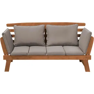 Beliani Gartensofa 210 x 82 x 66 cm Braun