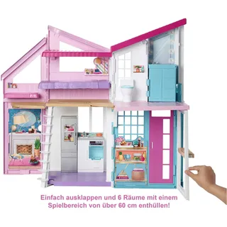 Mattel Kunststoffpuppenhaus Barbie Malibu Haus mehrfarbig