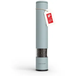 LARS NYSØM Pfeffermühle manuell groß (28,8cm) mit einstellbarem Keramikmahlwerk I Salzmühle Pfeffermühle Gewürzmühle (1 Stück) (Sky Blue)