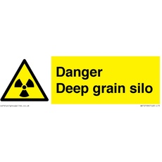 Danger Deep Grain Siloschild – 150 x 50 mm – L15