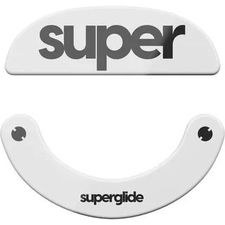 Superglide2 Texturierte Mauspads für Pulsar X2 Series kabellose Gaming-Maus, aus robustem, langlebigem Glas, Weiß