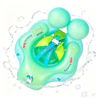 Baby Schwimmring ab 1-12 Monate, Blau Schwimmreifen Babys, Baby Swimming Float, Aufblasbare Schwimmtrainer mit verstellbare Schultergurte, Babys Pool Float Ring für Kinder Junge Mädchen 1 Jahre