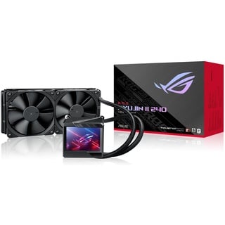 Asus ROG RYUJIN II 240 All-in-One CPU-Wasserkühlung (3,5-Zoll-LCD, integrierter Pumpenlüfter zur Kühlung von VRM und M.2,