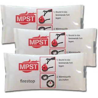 3er-Pack Fettbrand-Feuerlöscher Brandklasse F - MPST Fettbrand-Löschpolster - Neuentwicklung für Fettbrände in Pfanne, Topf, Fritteuse im Haushalt, Küche - Brandschutz-empfehlung zu Rauchmelder