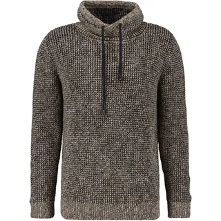 Rollkragenpullover RAGMAN, Herren, Gr. 56, grau (taupe, grau mouliniert, 187), Strick, 100% Baumwolle, ohne Ausschnitt, Pullover Rollkragenpullover