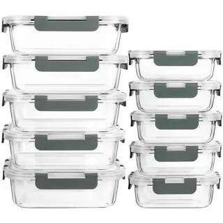 M MCIRCO Frischhaltedosen Set grau/transparent 20-teilig