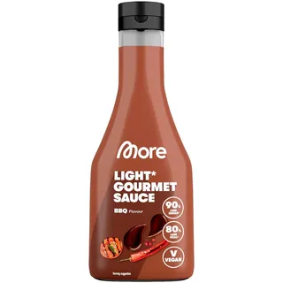MORE NUTRITION Light Gourmet Sauce, 285ml - BBQ, kalorienreduzierte Sauce, ohne Zuckerzusatz und unnötigem Fett