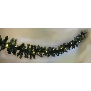 FHS International F-h-s International - Tannengirlande 5m mit 80 warmweißen LEDs, Timer-Funktion, 5m Zuleitung