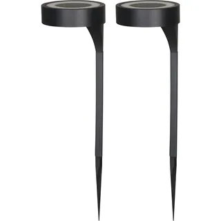 Gartenleuchte LUXFORM "Solar-Gartenleuchten - Orange - 2 St - LED", schwarz, 2 Stk., Leuchten, Gartenleuchte, Ganzjährig Solar