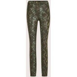MADELEINE Jerseyhose »Hose Gerade Jerseyhose mit Animal-Print«, grün