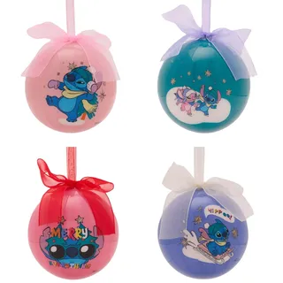 Disney Stitch Weihnachtsbaumkugeln Set Mit 4 80Mm Hängenden Dekorationen