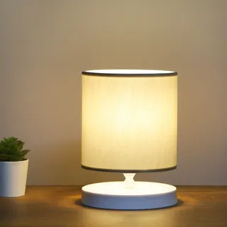 Opviq, AYD- AYD SGN, Sahne, Nachttischlampen, 15 x 15 x 22 cm, Stoffkörper - Beige